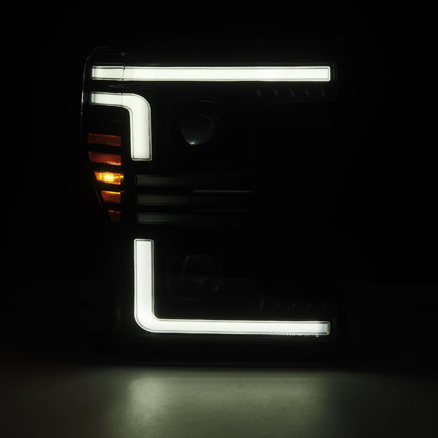 17-19 Ford Super Duty MKII PRO-Series Halogen Projector Headlights Alpha-Black