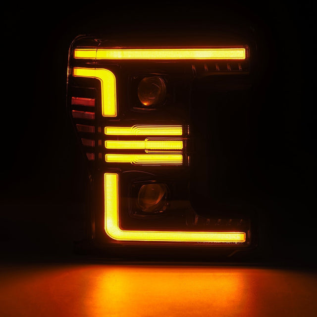 17-19 Ford Super Duty MKII PRO-Series Halogen Projector Headlights Black