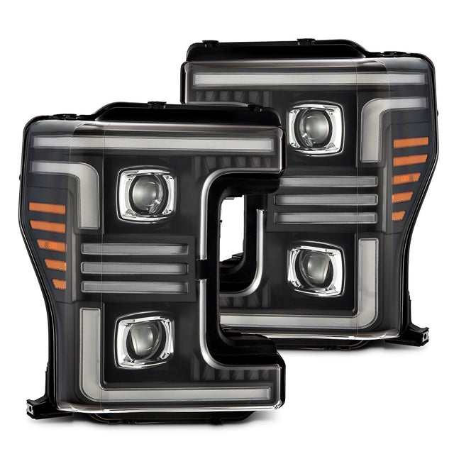 17-19 Ford Super Duty MKII PRO-Series Halogen Projector Headlights Black