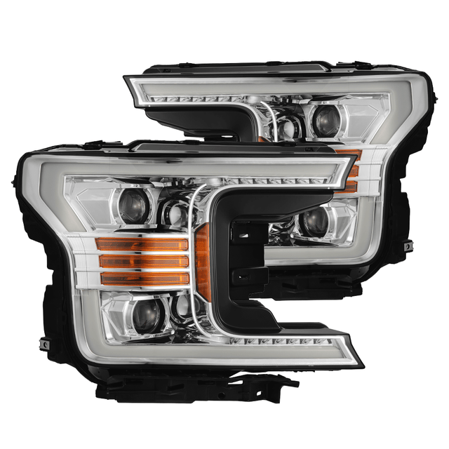 18-20 Ford F150 LUXX-Series LED Projector Headlights Chrome