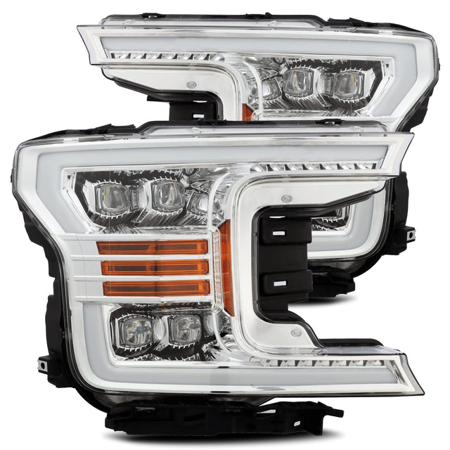 Phares de projecteur à LED chromés pour Ford F150 série NOVA 18-20