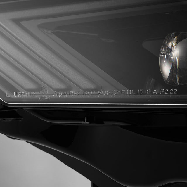 18-23 Ford Mustang NOVA-Series LED Projector Headlights Alpha-Black