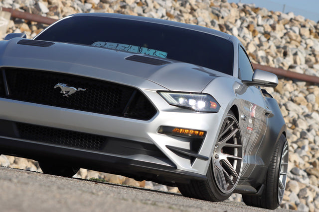 18-23 Ford Mustang NOVA-Series LED Projector Headlights Alpha-Black