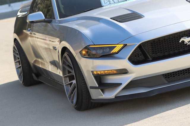 18-23 Ford Mustang NOVA-Series LED Projector Headlights Alpha-Black