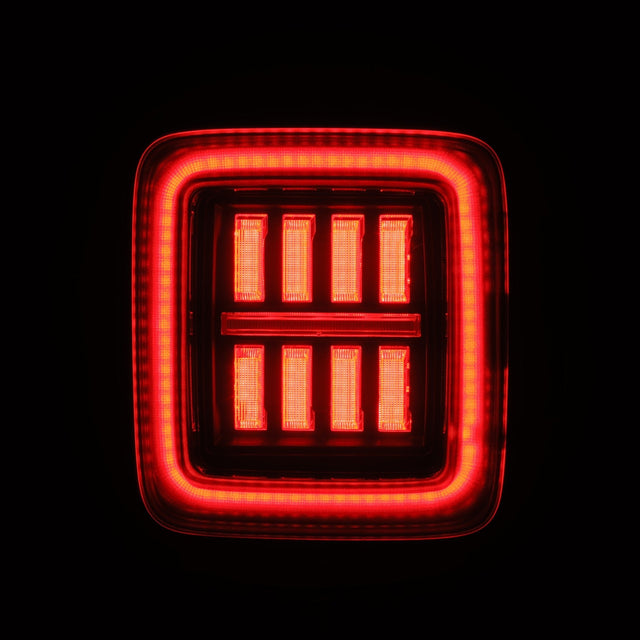 Feux arrière à LED prismatiques pour Jeep Wrangler JL NOVA-Series 18-25, noir et rouge