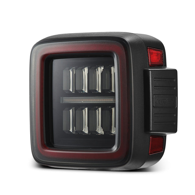 Feux arrière à LED prismatiques pour Jeep Wrangler JL NOVA-Series 18-25, noir et rouge