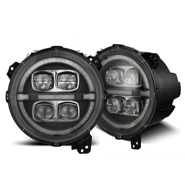 Phares projecteurs à LED NOVA Series pour Jeep Wrangler JL/Gladiator JT 18-25, noirs