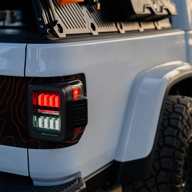 19-25 Jeep Gladiator JT NOVA-Series Prismatic LED Tail Lights Alpha-Black