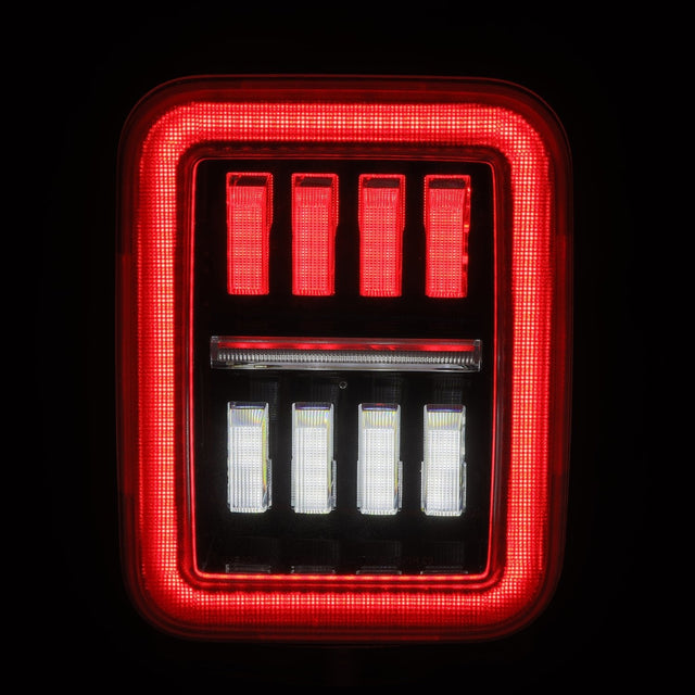 Feux arrière à LED prismatiques pour Jeep Gladiator JT NOVA-Series 19-25, noir et rouge