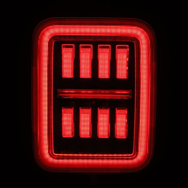 Feux arrière à LED prismatiques pour Jeep Gladiator JT NOVA-Series 19-25, noir et rouge