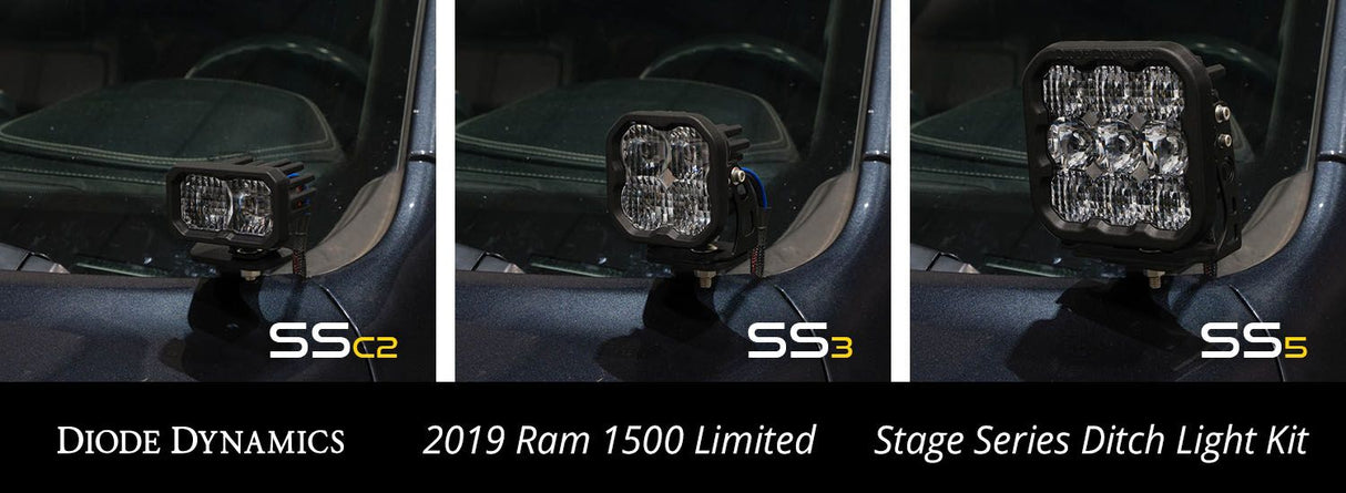 Stage Series Backlit Ditch Light Kit for 2019-2024 Ram 1500