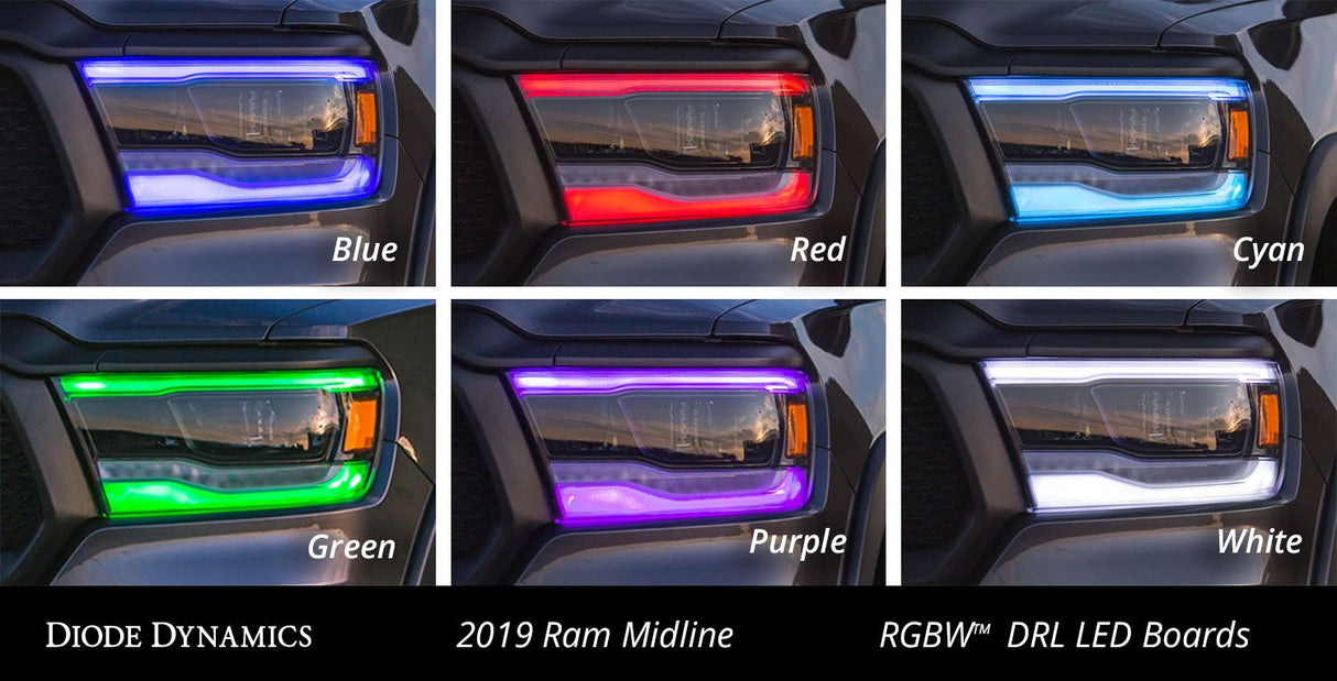 Panneaux LED multicolores pour Ram 1500 Midline 2019-2024