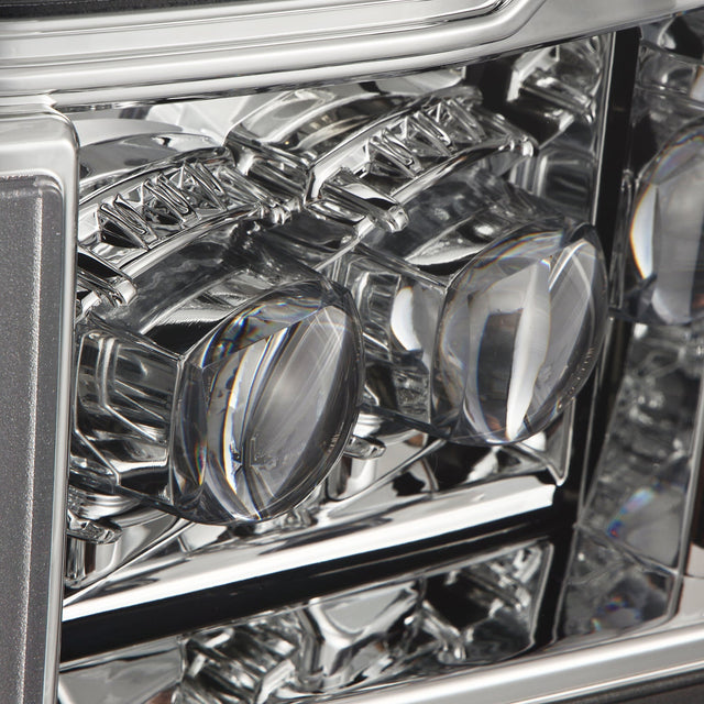 Phares projecteurs à LED chromés pour Ford Super Duty série NOVA 20-22