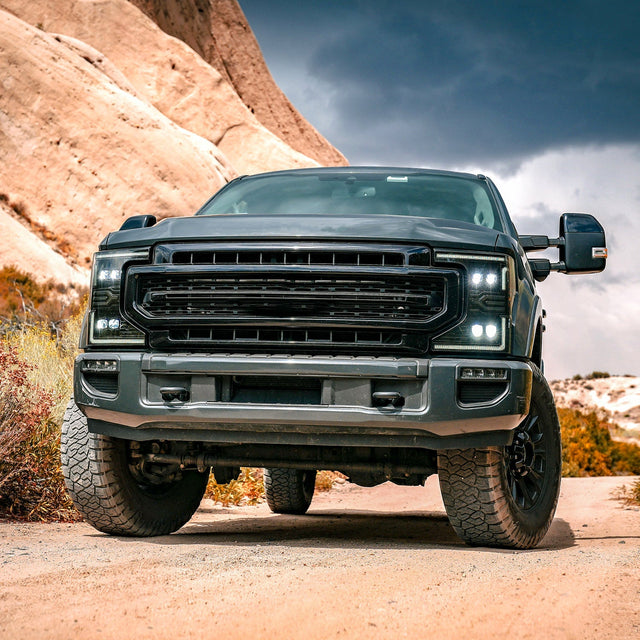 Phares projecteurs à LED chromés pour Ford Super Duty série NOVA 20-22