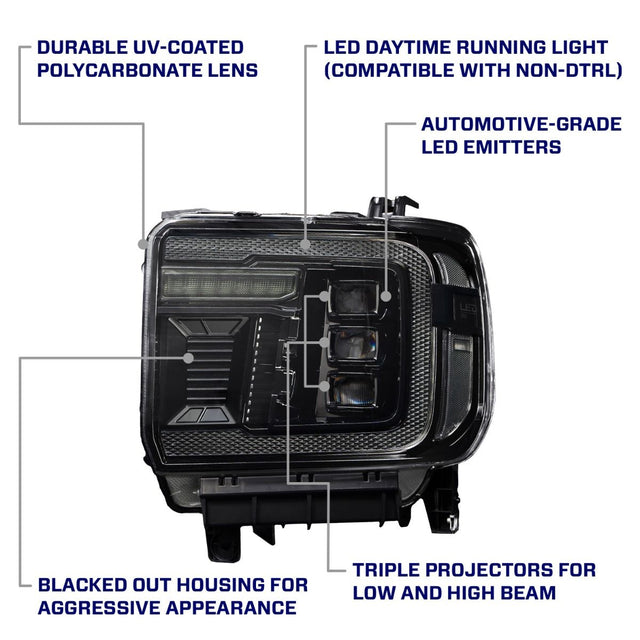 Gmc Sierra (14-18) : Phares LED Morimoto Xb