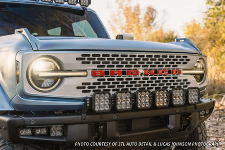 Kit de barres lumineuses CrossLink pour calandre SS5 pour Ford Bronco 2021-2025 (avec pare-chocs en acier)