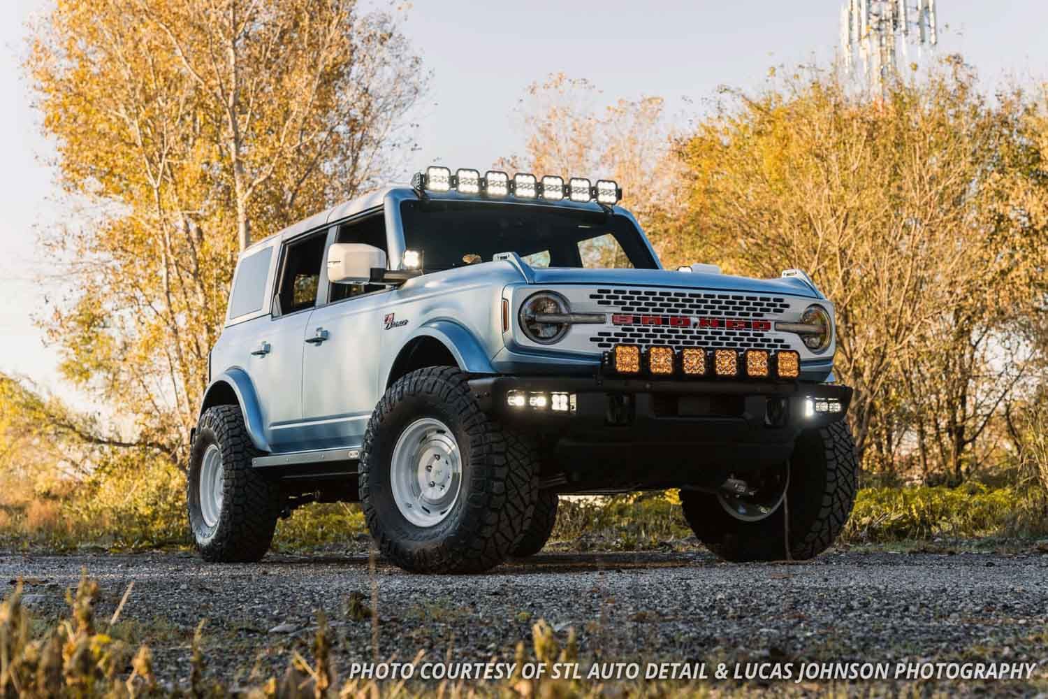 Kit de barres lumineuses CrossLink pour calandre SS5 pour Ford Bronco 2021-2025 (avec pare-chocs en acier)