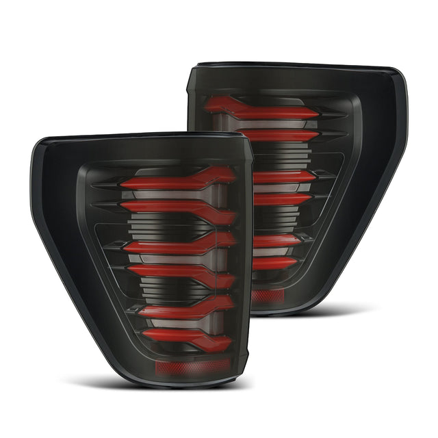 21-23 Ford F150/F150 Raptor LUXX-Series LED Tail Lights Black-Red