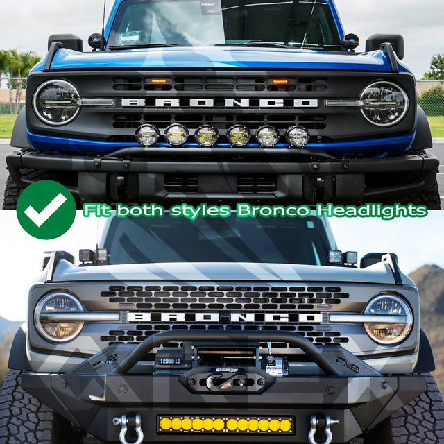 21-25 Ford Bronco / 22-25 Bronco Raptor NOVA-Series LED Projector Headlights Black