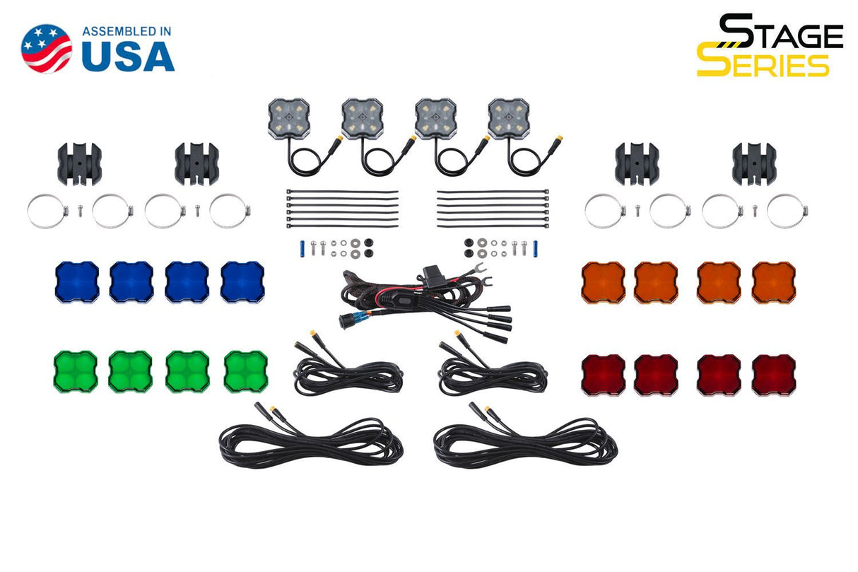 Stage Series Universal Rock Light SXS Installer Kit (4-pack)