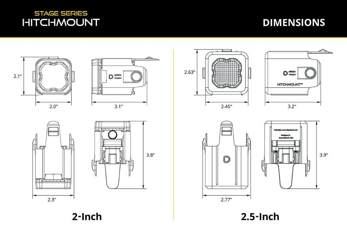 HitchMount LED Pod Reverse Kit for 2019-2025 GMC Sierra 1500