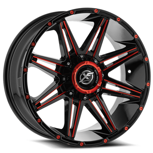 XF OFFROAD - XF-220 | 22x12 / -44 Offset / 5x127/5x139.7 Modèle de boulon | XF-220221251271397-44GBMLR