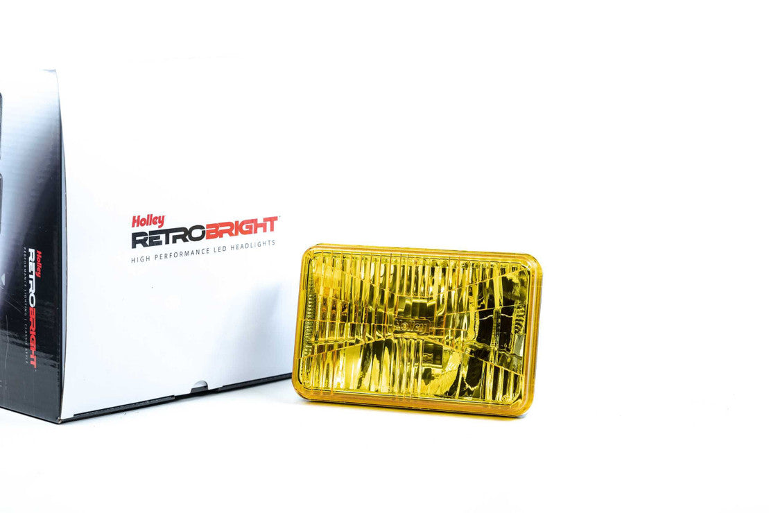 Sealed Beam: Holley Retrobright Led Headlights (4X6") PAIR of 2