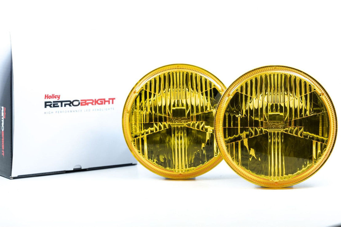 Sealed Beam: Holley Retrobright Led Headlights (7"Round)