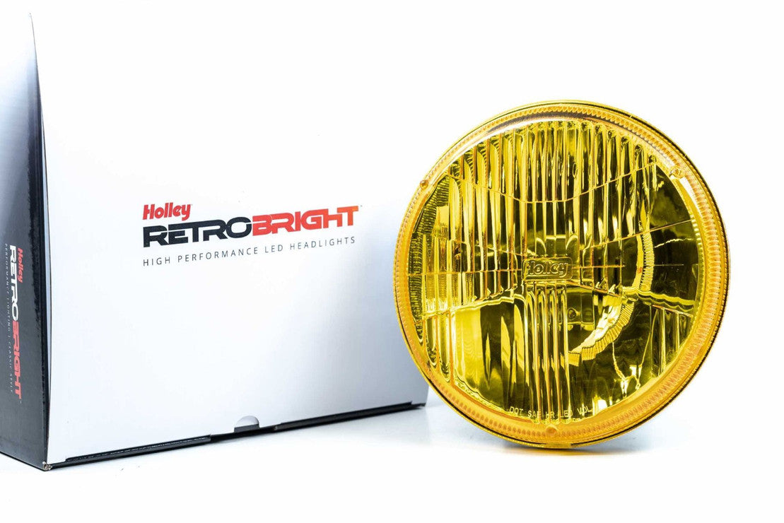 Sealed Beam: Holley Retrobright Led Headlights (7"Round)