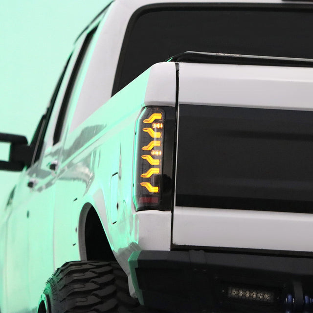 87-96 Ford F-Series/Bronco LUXX-Series LED Tail Lights Black Red