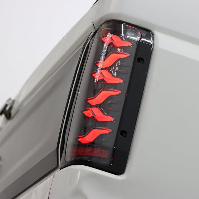 87-96 Ford F-Series/Bronco LUXX-Series LED Tail Lights Black Red