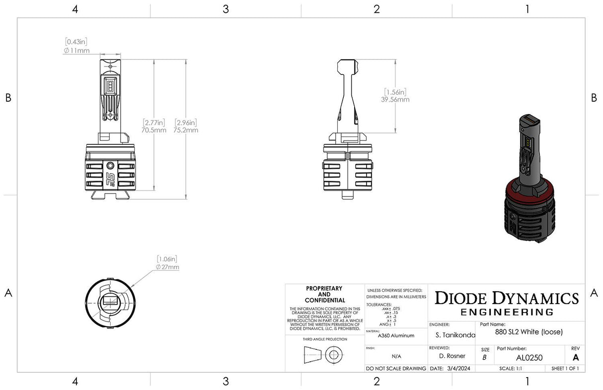 Diode Dynamics SL2 Kit de conversion de phare LED