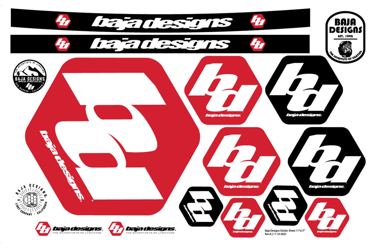BD Sticker Sheet Baja Designs
