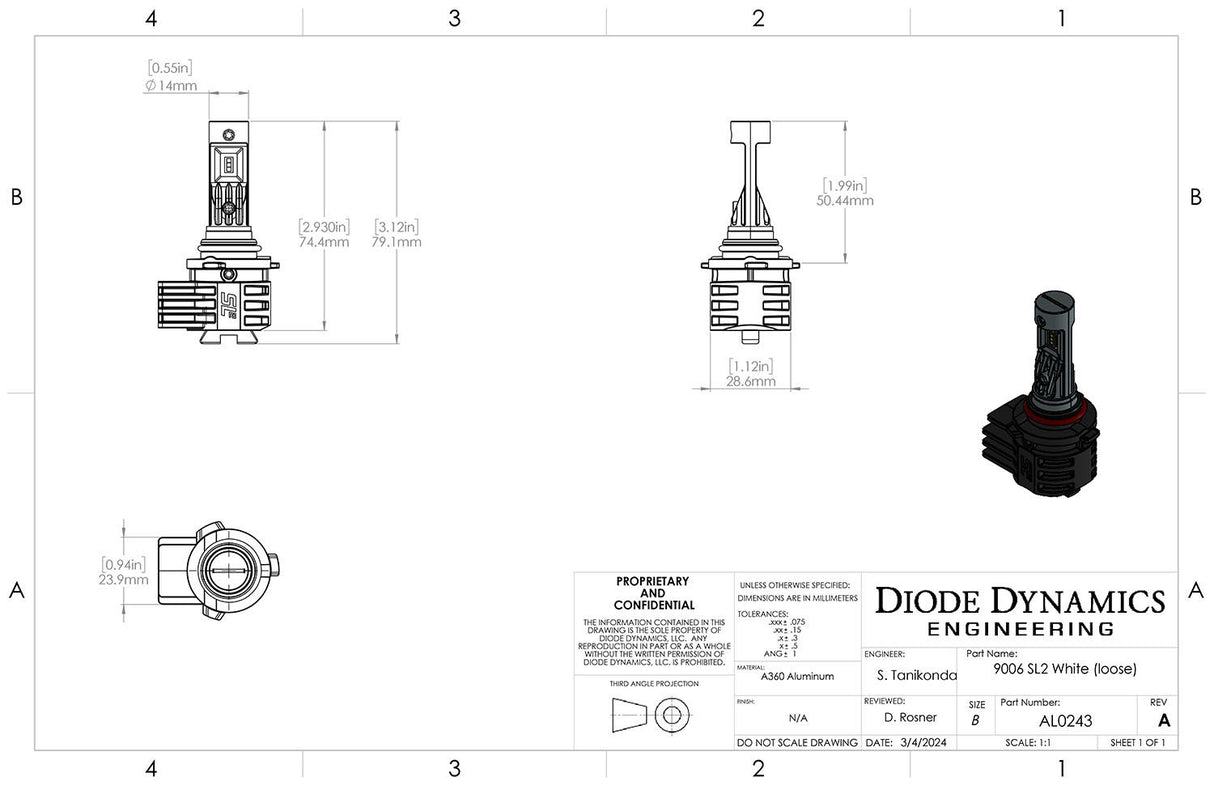 Diode Dynamics SL2 Kit de conversion de phare LED