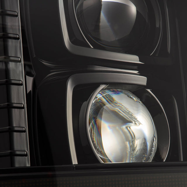 92-96 Ford F-Series/Bronco LUXX-Series LED Projector Headlights Alpha-Black