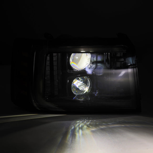 92-96 Ford F-Series/Bronco LUXX-Series LED Projector Headlights Alpha-Black