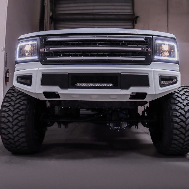 92-96 Ford F-Series/Bronco LUXX-Series LED Projector Headlights Alpha-Black