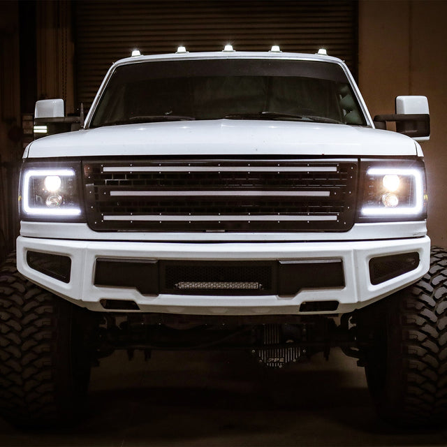 92-96 Ford F-Series/Bronco LUXX-Series LED Projector Headlights Alpha-Black