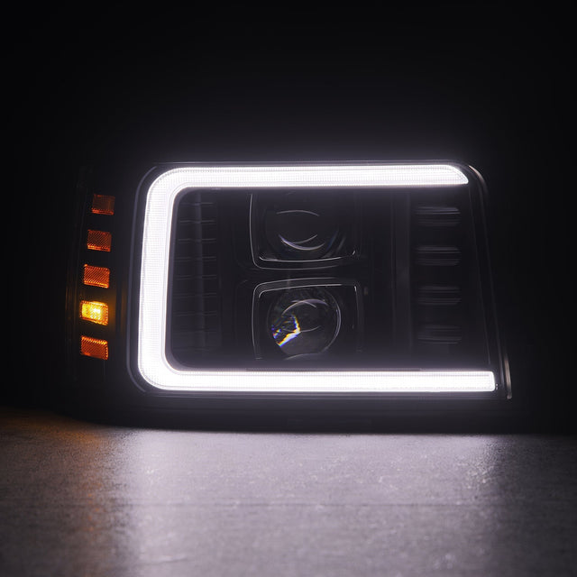 92-96 Ford F-Series/Bronco LUXX-Series LED Projector Headlights Black