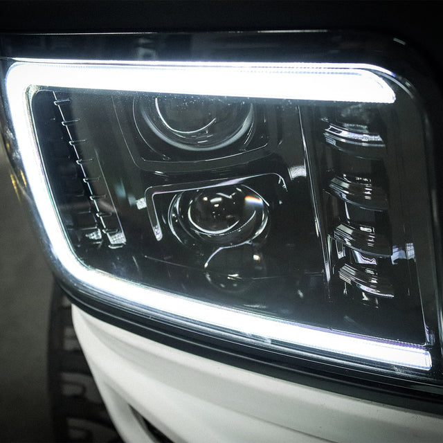 92-96 Ford F-Series/Bronco LUXX-Series LED Projector Headlights Black