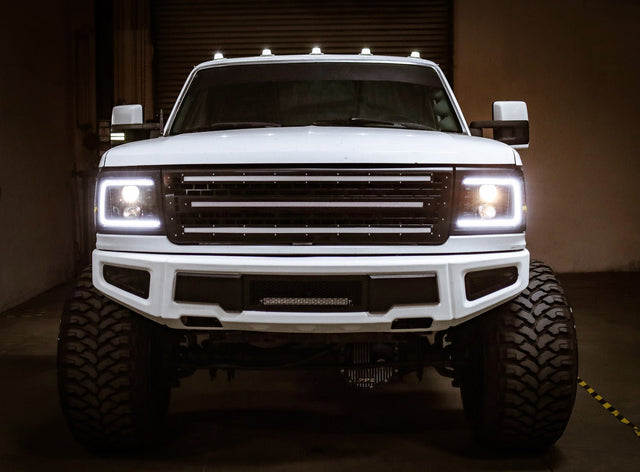 92-96 Ford F-Series/Bronco PRO-Series Halogen Projector Headlights Alpha-Black