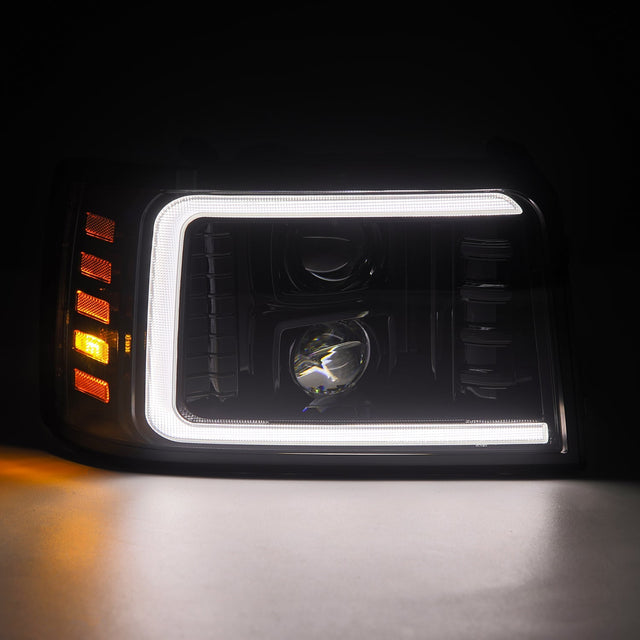 92-96 Ford F-Series/Bronco PRO-Series Halogen Projector Headlights Alpha-Black