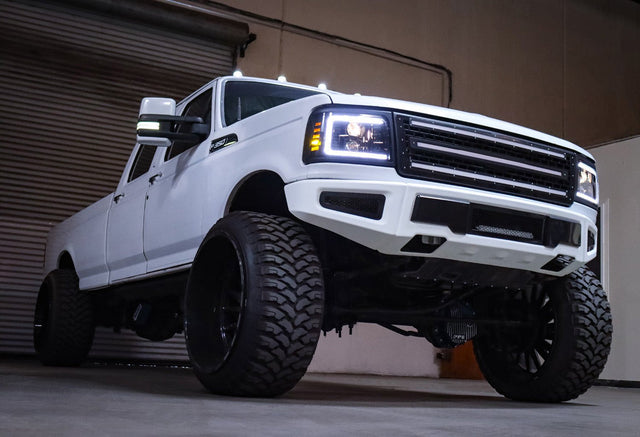 92-96 Ford F-Series/Bronco PRO-Series Halogen Projector Headlights Black