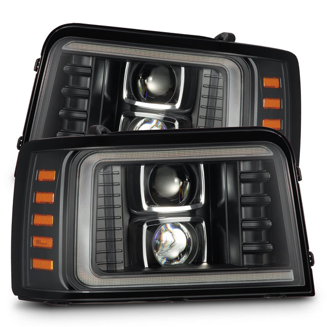 92-96 Ford F-Series/Bronco PRO-Series Halogen Projector Headlights Black