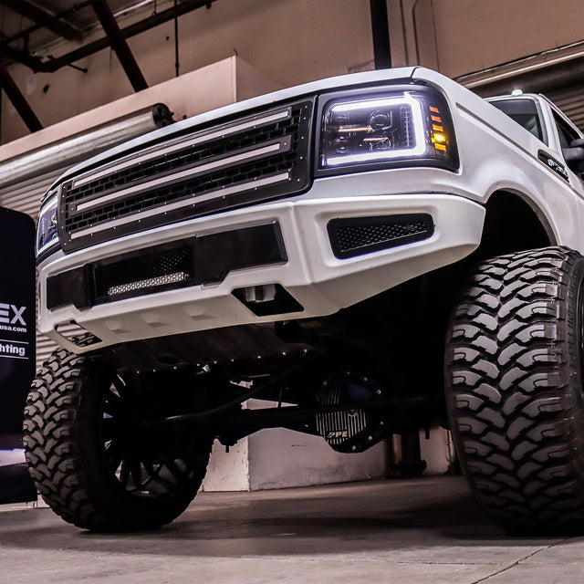 92-96 Ford F-Series/Bronco PRO-Series Halogen Projector Headlights Black