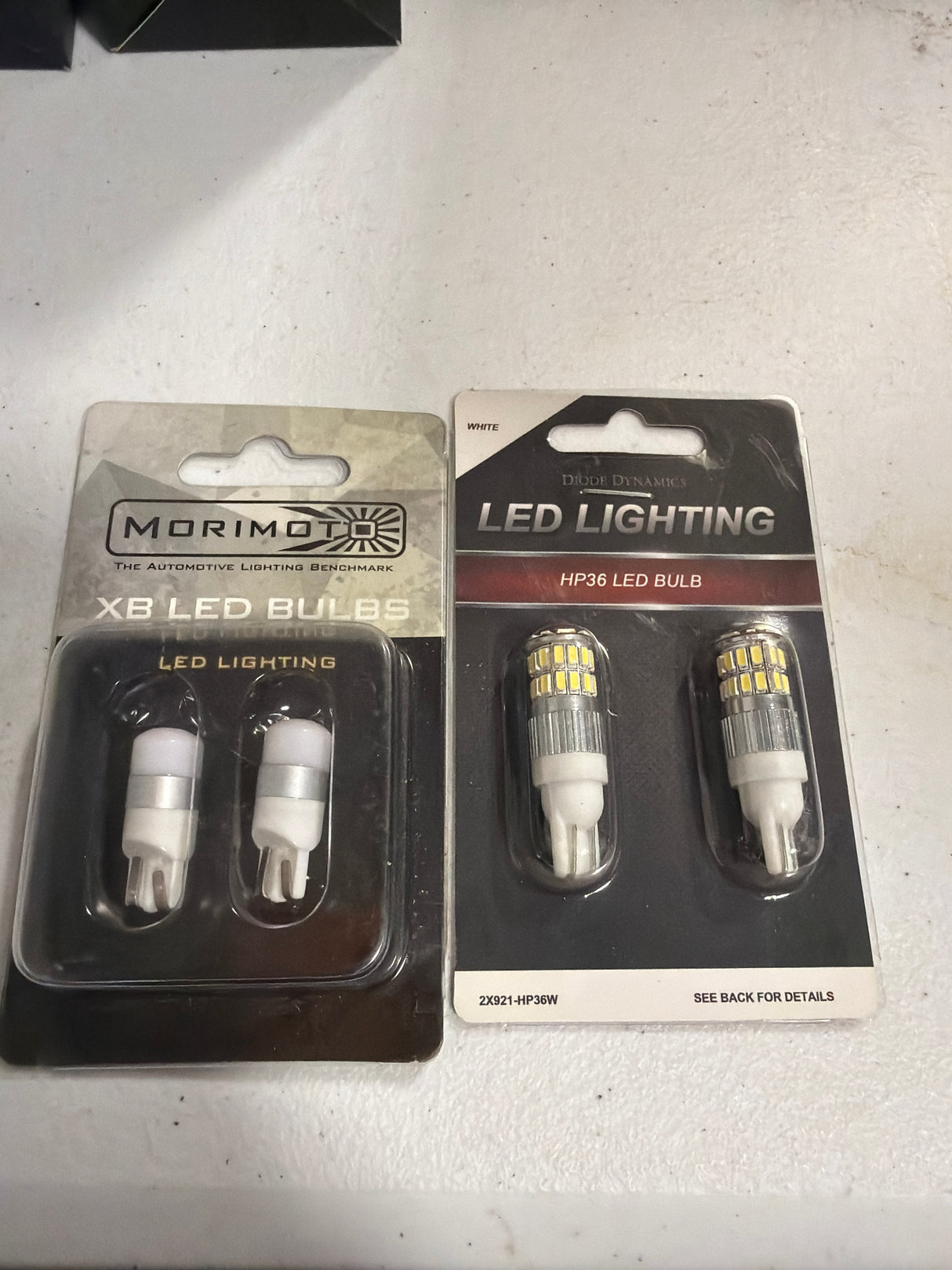 2 sets of t10 led bulbs