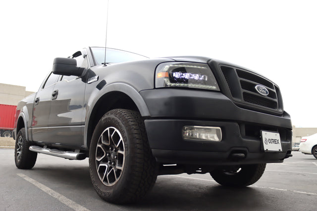 Phares projecteurs à LED chromés pour Ford F150 (2004-2008) et Lincoln Mark LT (2006-2008) série NOVA