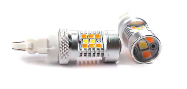 7443: Silver Series Switchback Turn Signal LED Bulbs
