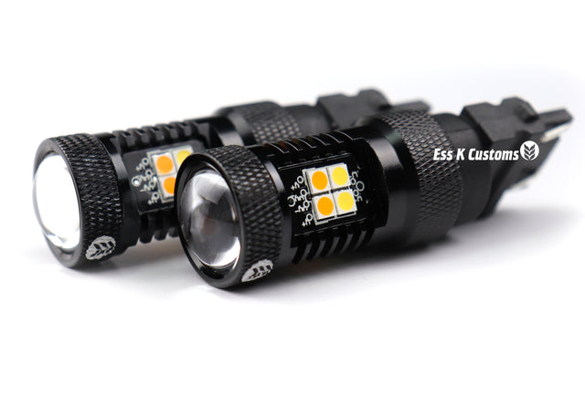 7443: Black Series Switchback Turn Signal LED Bulbs