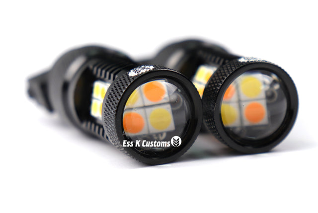 7443: Black Series Switchback Turn Signal LED Bulbs